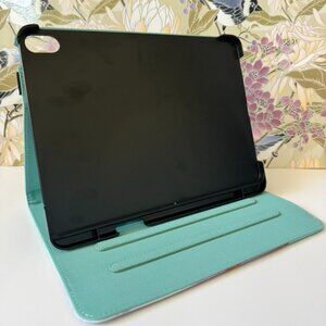 ZoneFoker iPad Air 5th Gen 10.9” Case – Marble Teal & Pink | Multi-Angle